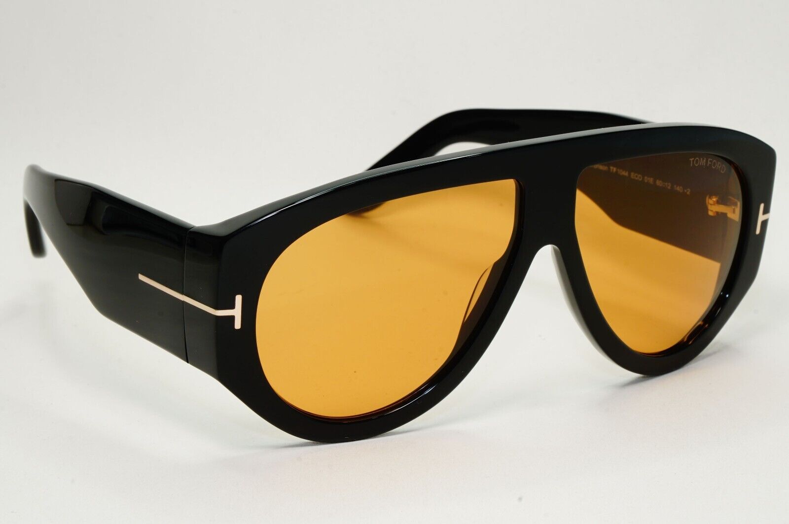 Tom Ford Sunglasses Bronson Black Brown Yellow Heavy Large TF 1044 FT1044 01E A