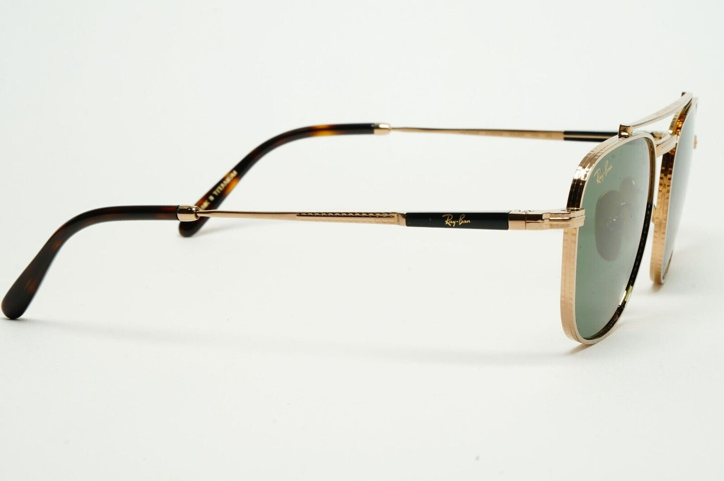 Ray-Ban Sunglasses Frank II Titanium Gold Green Square RB 8258 3138/52 51mm