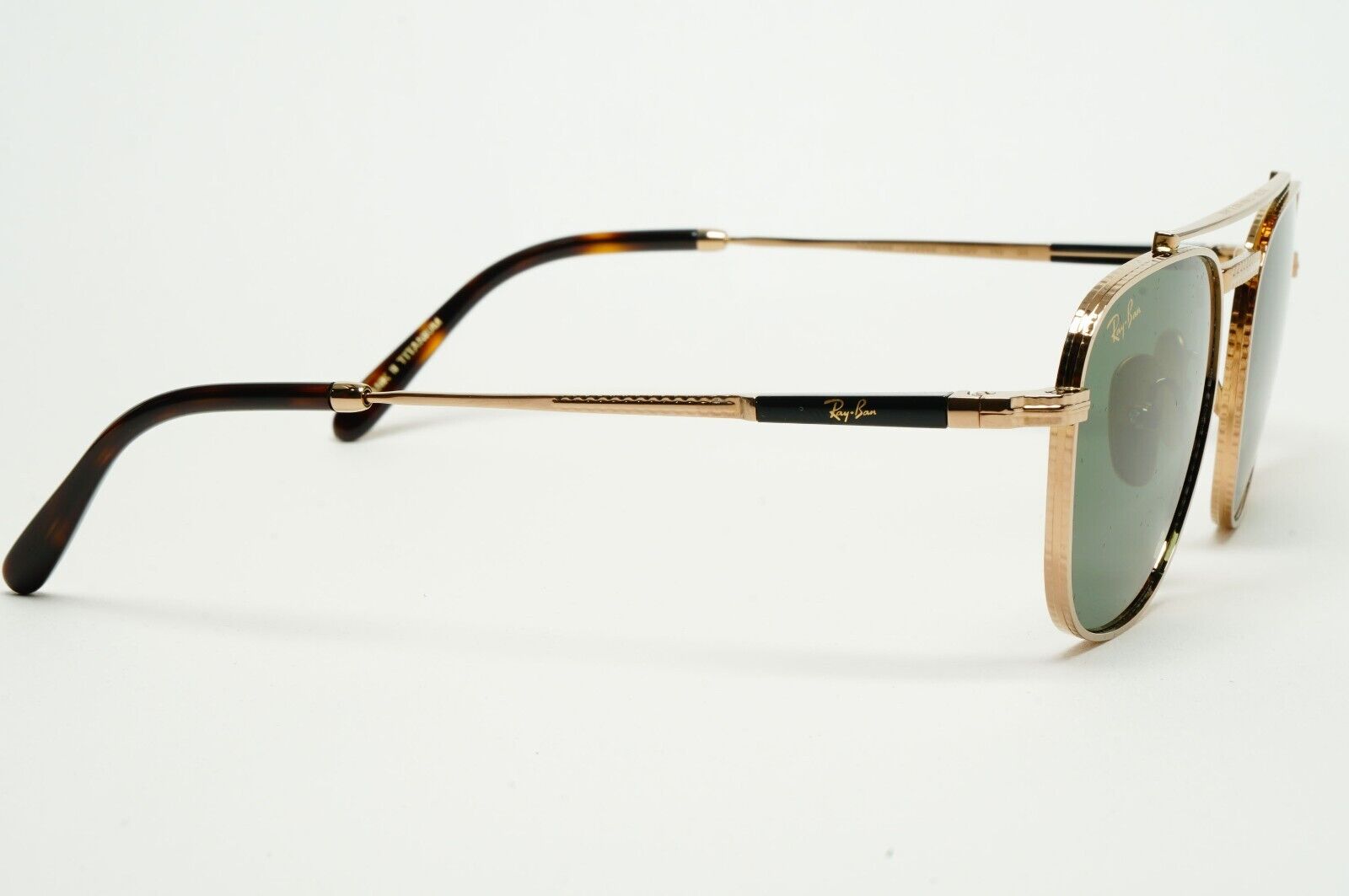 Ray-Ban Sunglasses Frank II Titanium Gold Green Square RB 8258 3138/52 51mm