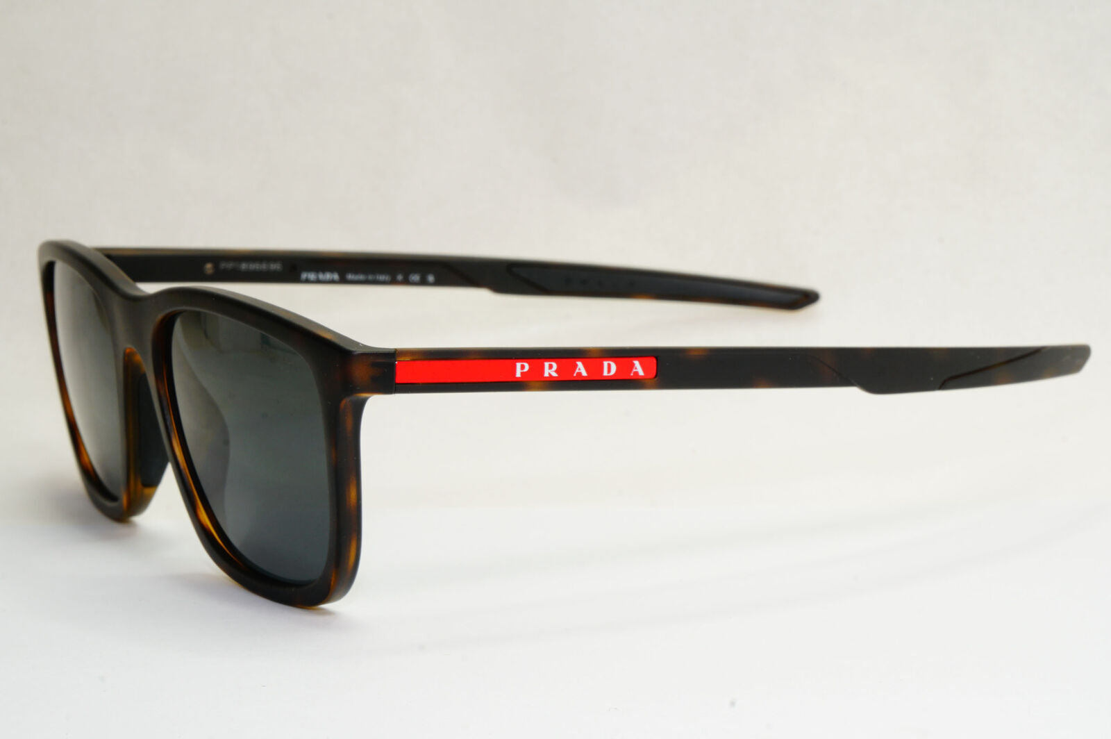 Prada Sunglasses Dark Brown Tortoiseshell Square Grey PS10WS SPS 10W 581-06F