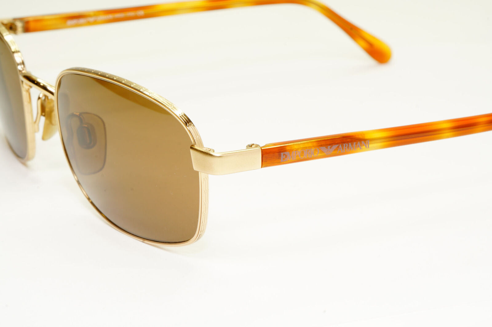 Emporio Armani 1997 Vintage Sunglasses Mens Womens Gold Square 070-S 773