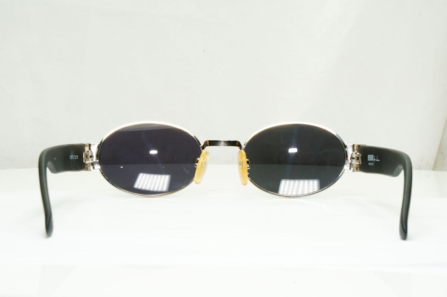 Versus 1996 by Gianni Versace Vintage Silver Black Sunglasses MOD F30 COL 12M
