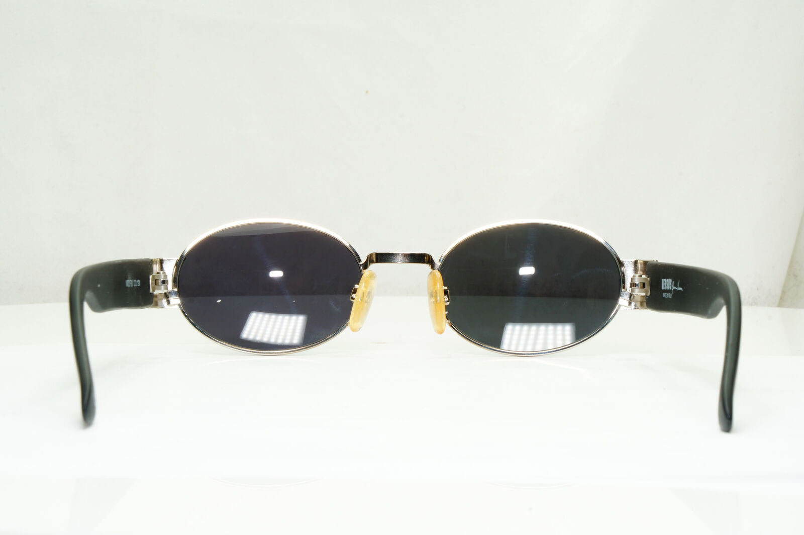 Versus 1996 by Gianni Versace Vintage Silver Black Sunglasses MOD F30 COL 12M
