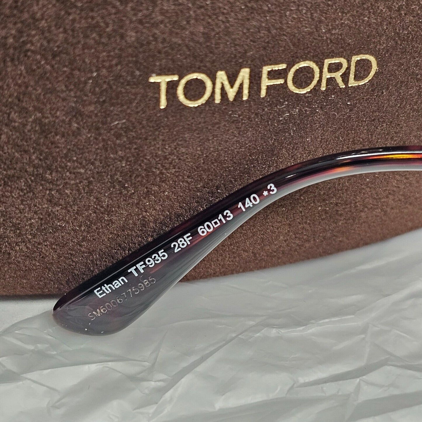 Tom Ford Sunglasses Ethan Gold Square Metal Brown Gradient FT0935 TF 935 28F