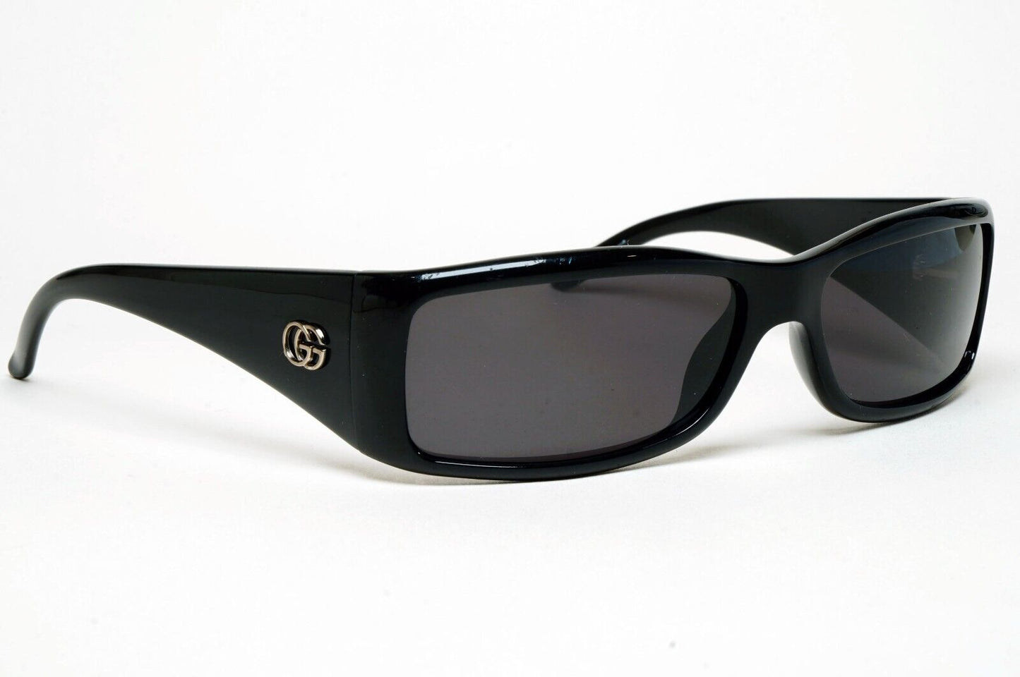 Gucci Sunglasses 1999 Vintage Black Rectangle Wrap GG 2493/S 584 220125