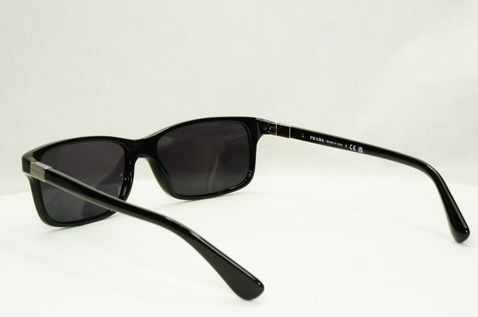 Prada Sunglasses Black Rectangle Square Fashion PR06SV VPR 06S 1AB-1O1 56mm