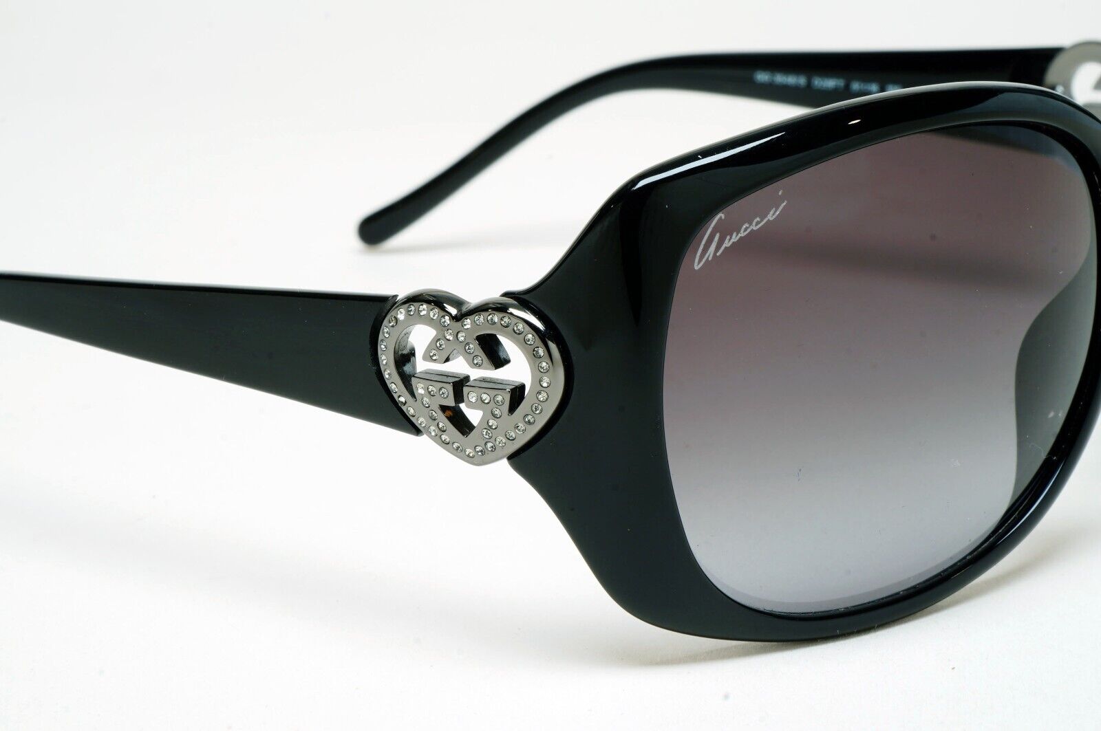 Gucci Sunglasses 2011 Vintage Heart Black Grey Silver GG 3548/S D28PT 290125