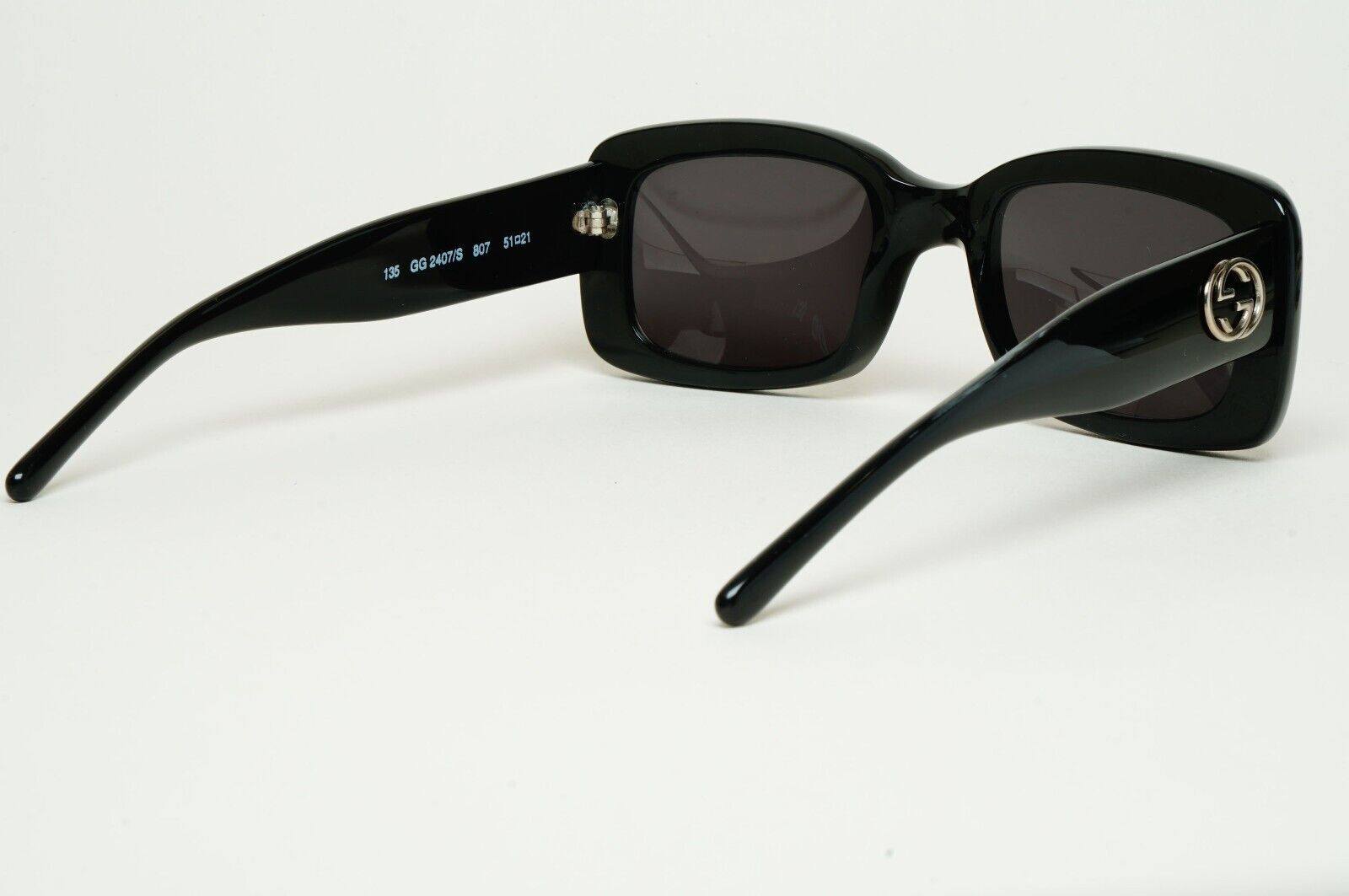 Gucci Sunglasses 1997 Vintage Black Square Retro GG 2407/S 807 51mm 110225
