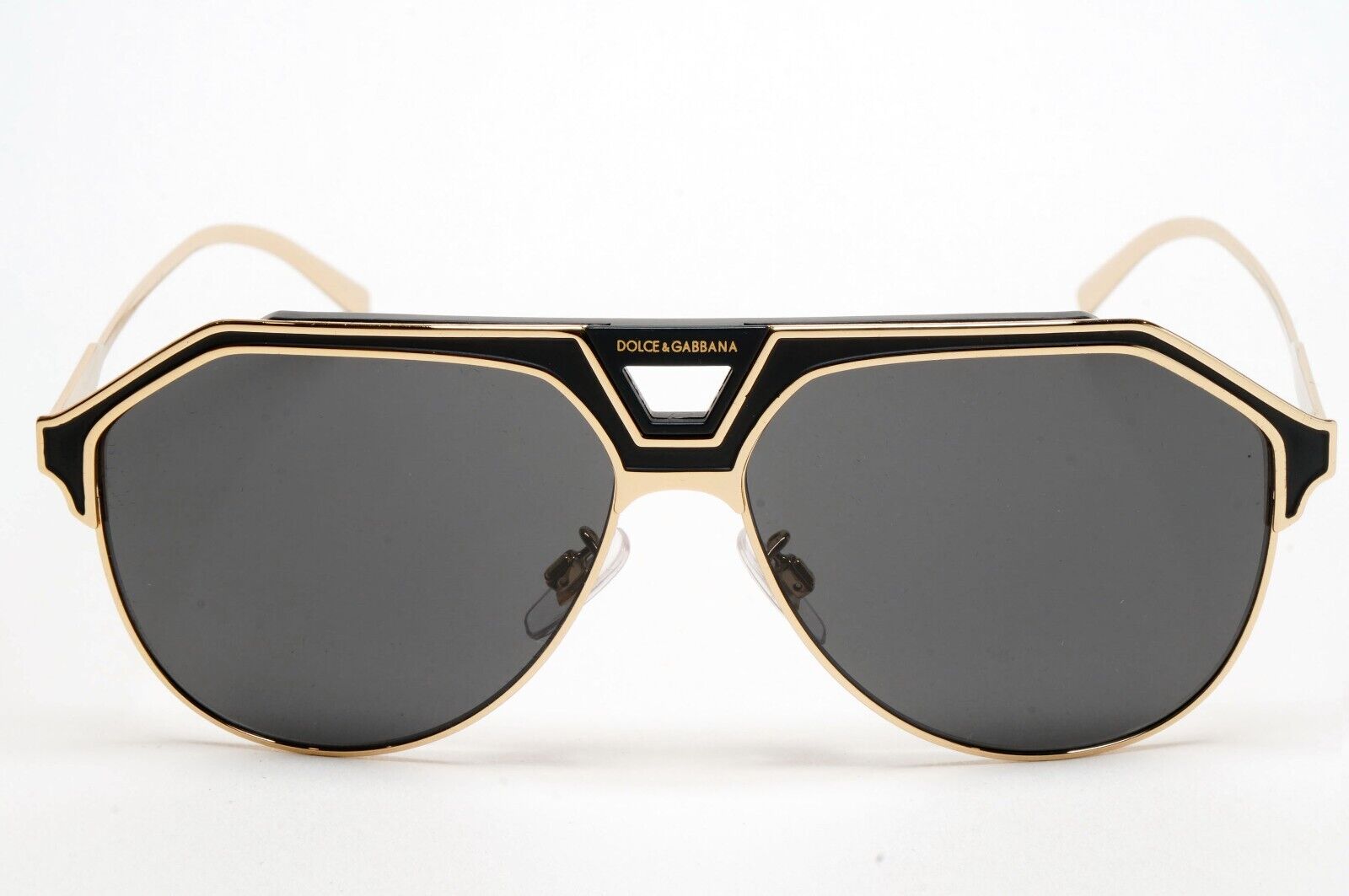 Dolce & Gabbana Sunglasses Pilot Gold Black Metal Navigator DG 2257 1334/87
