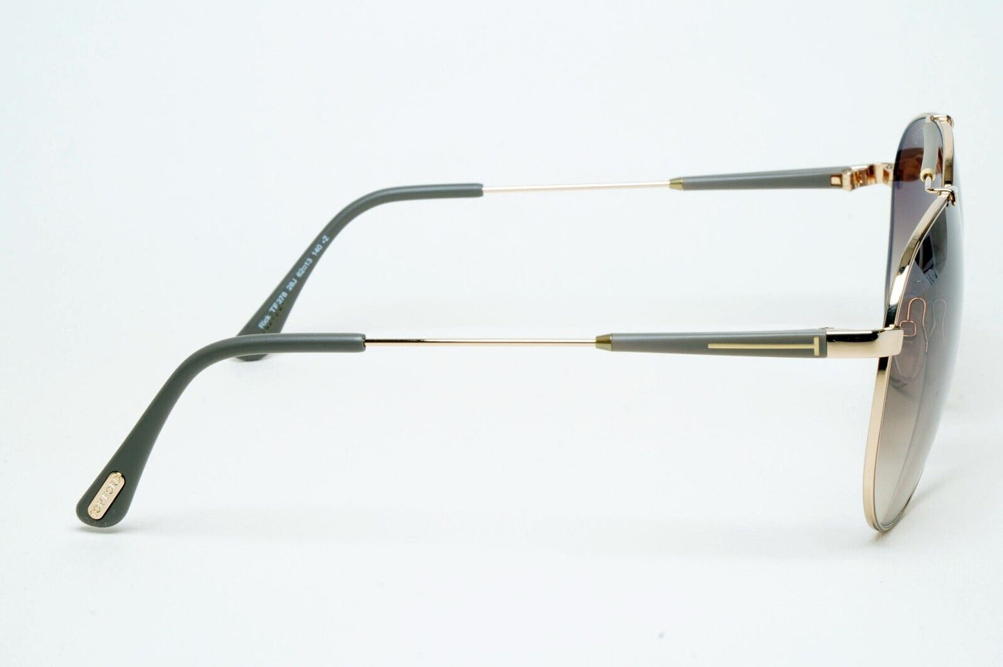 Tom Ford Sunglasses Rick Gold Pilot Brown Gradient Metal FT0378 TF 378 28J