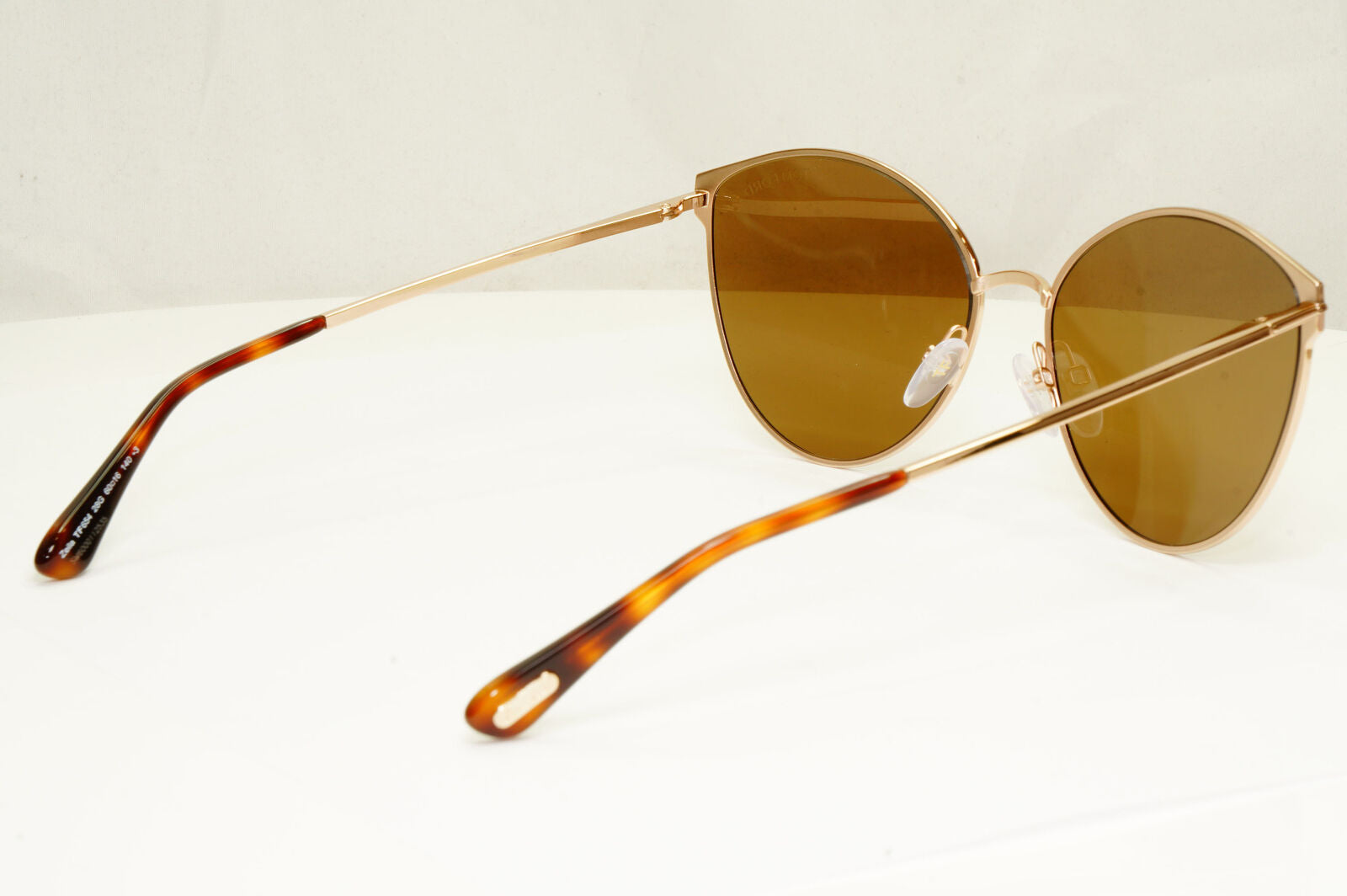 Authentic Tom Ford Womens Gold Brown Metal Sunglasses Zeila TF 654 28G