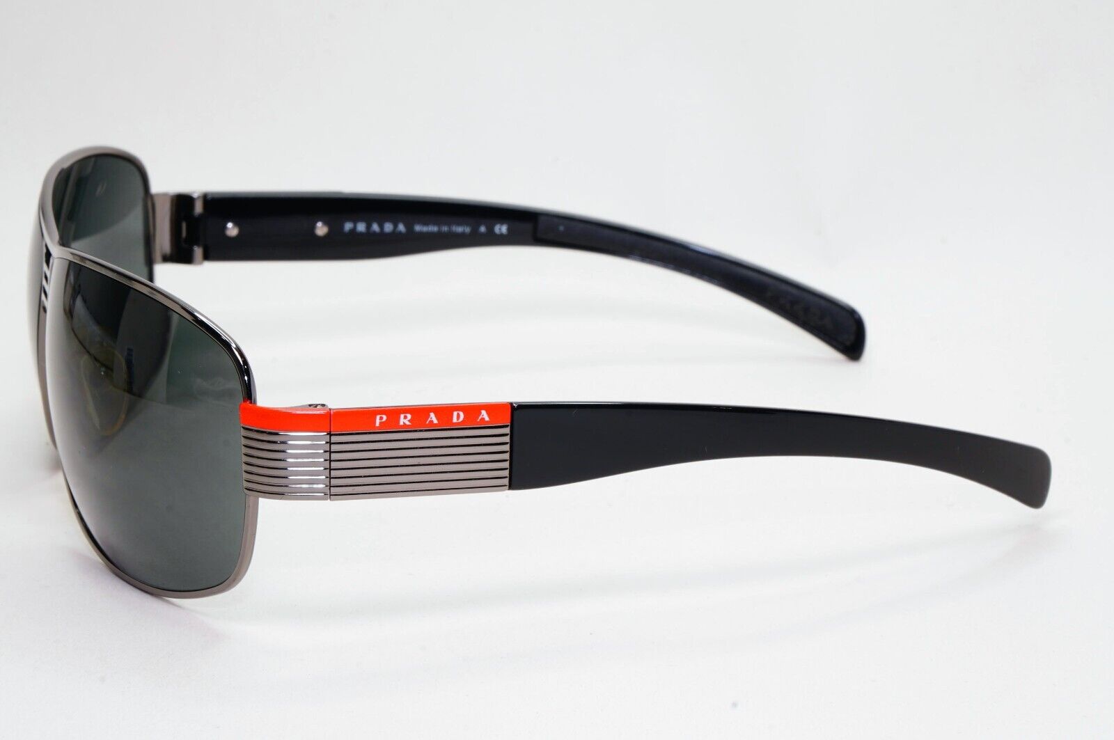Prada Sunglasses 2006 Vintage Gunmetal Black Pilot PS50HS SPS 50H 5AV-1A1 041124