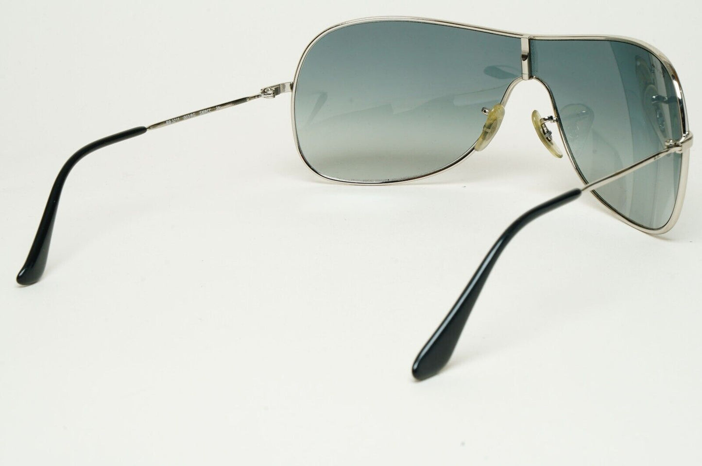 Ray-Ban Sunglasses 2005 Vintage Shield Grey Silver RB 3211 003/8G Small 310125