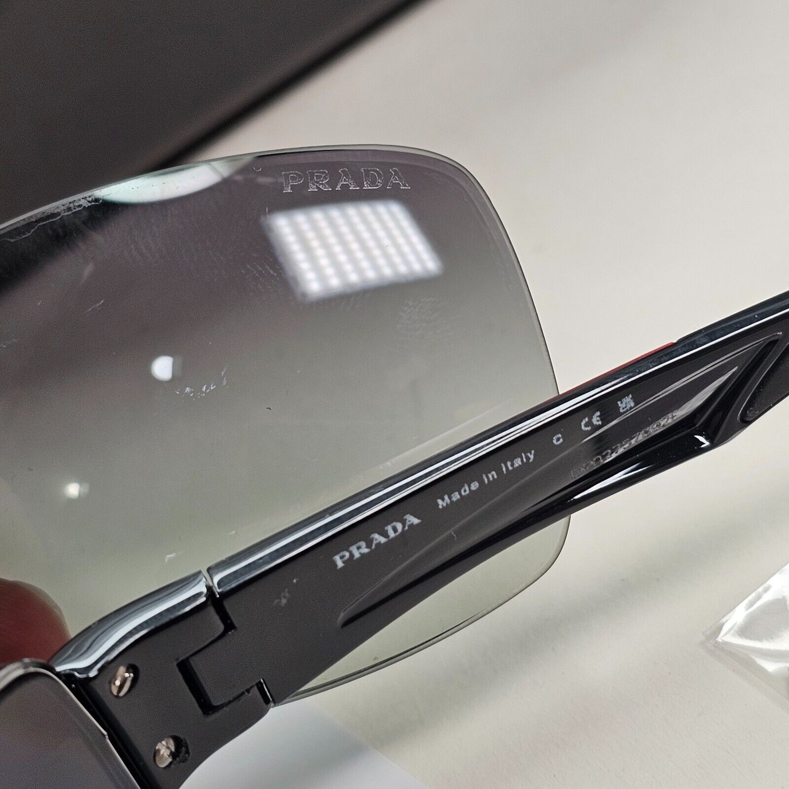 Prada Sunglasses Black Wrap Navigator Square PS53NS SPS 53N 5AV-3M1 65mm 210924