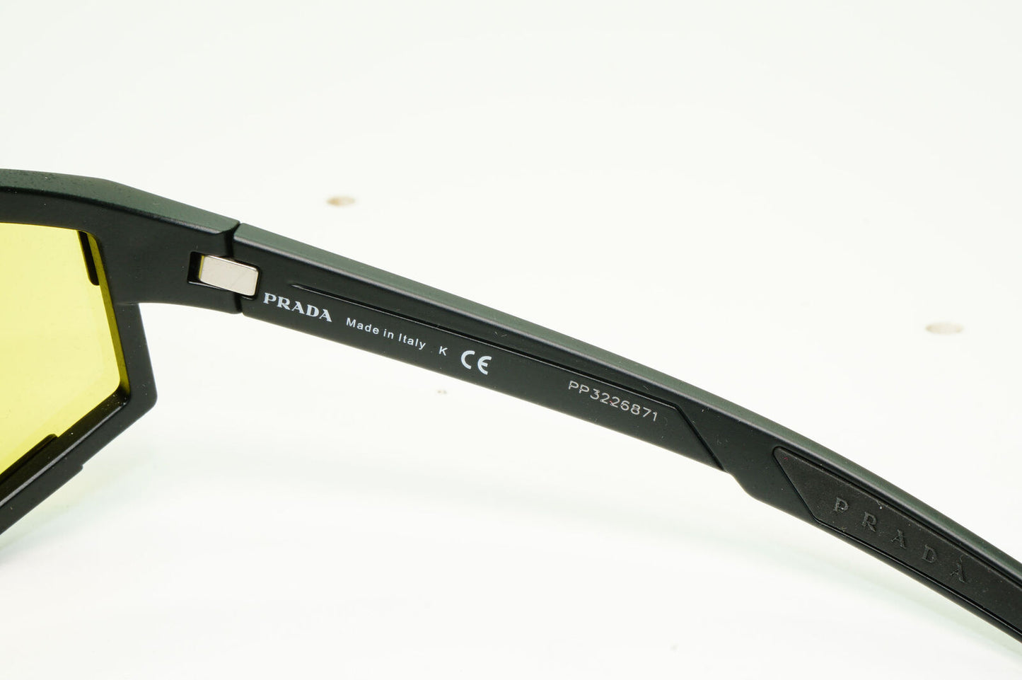 Prada Yellow Black Sunglasses Shield Visor Large PS04WSF SPS 04W-F DG0-04Q