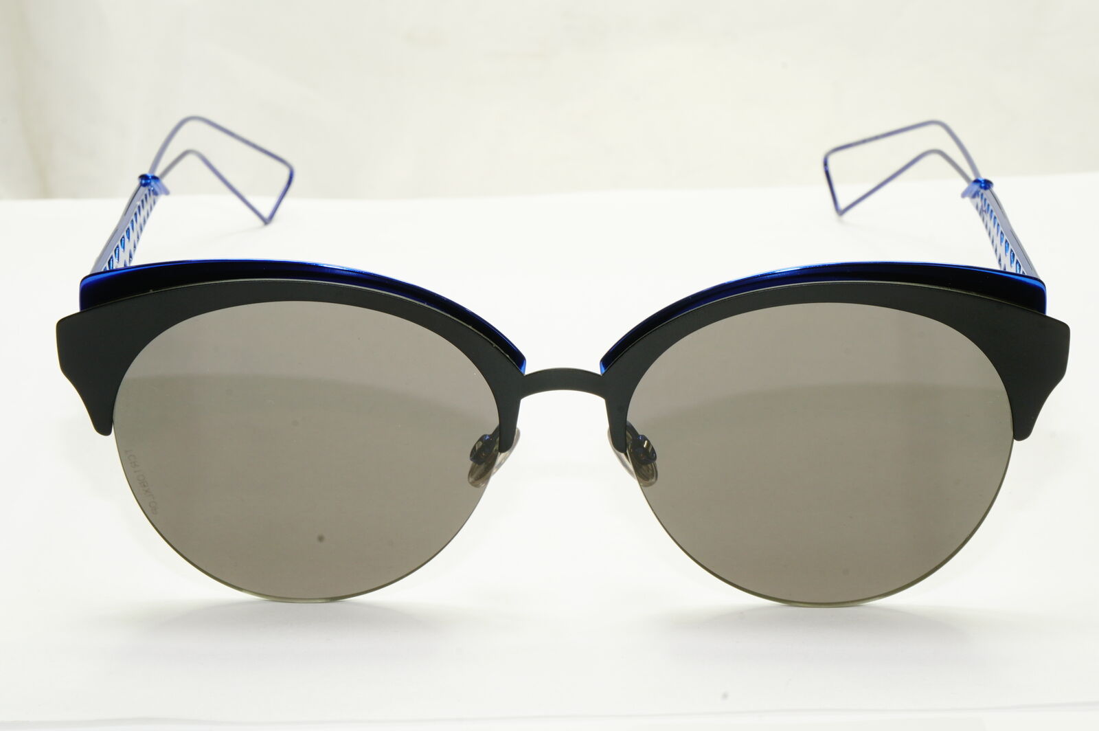 Authentic Dior Womens Metal Sunglasses Black Blue Grey Diorama Club G5V2K