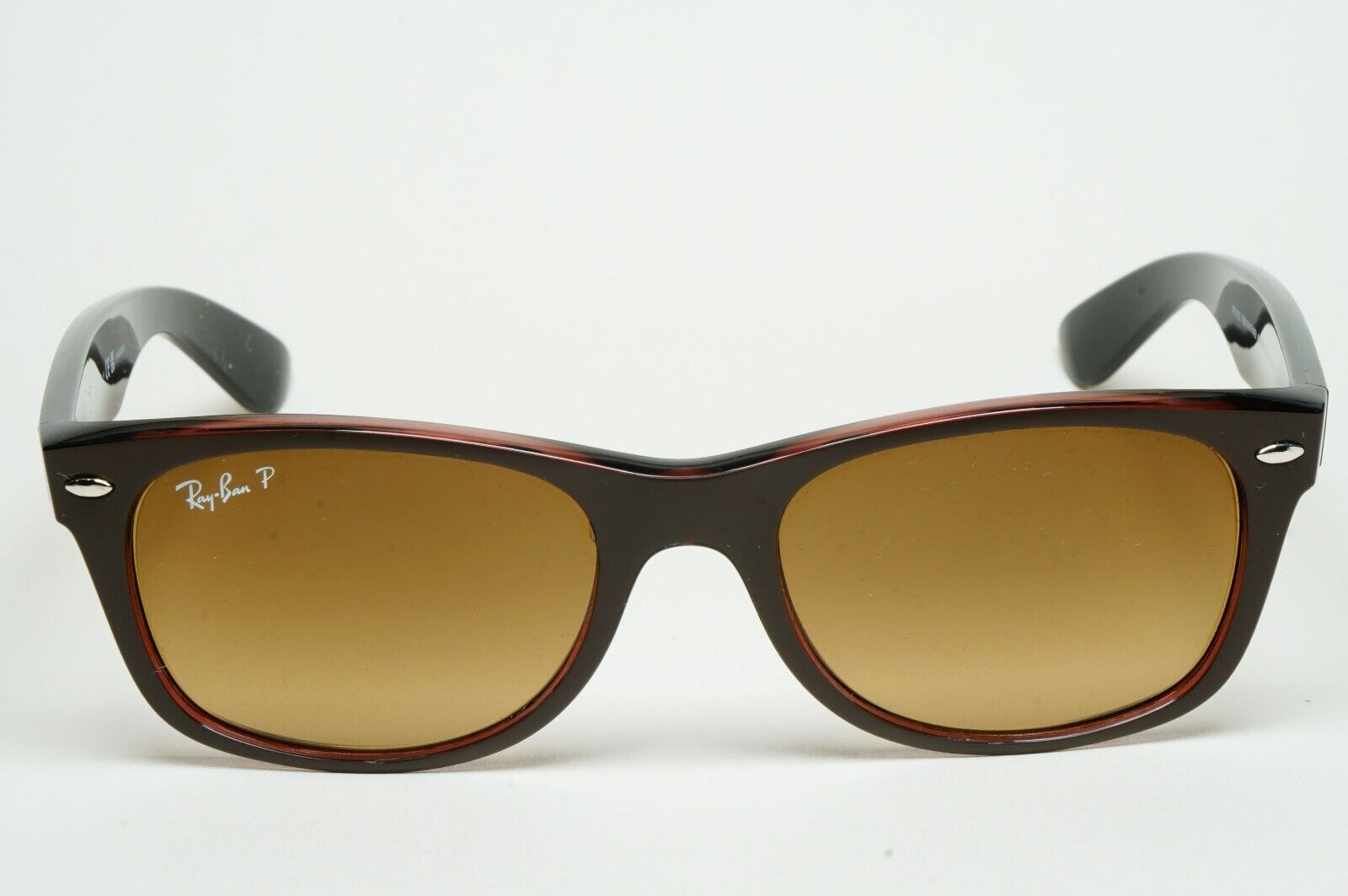 Ray-Ban Sunglasses Polarised New Wayfarer Brown Matte RB 2132 6608/M2 52mm