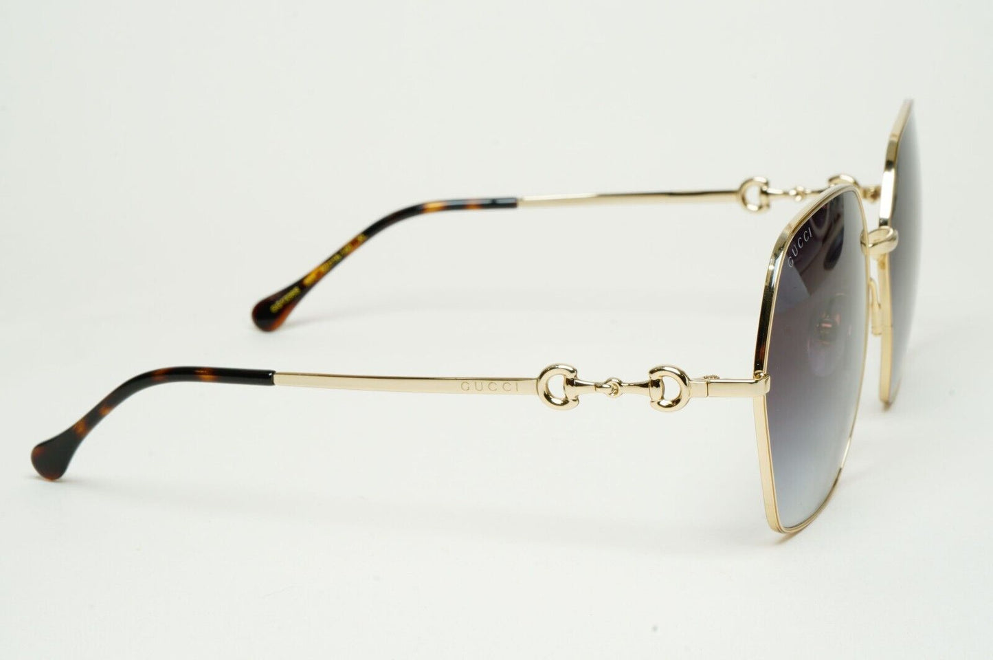 Gucci Sunglasses 2023 Hexagon Oversized Gold Grey Gradient GG1335S 001 170125
