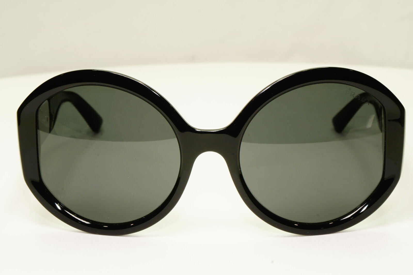 Prada Black Oversized Sunglasses White Round Milano SPR 22X PR22XS YC4-5S0