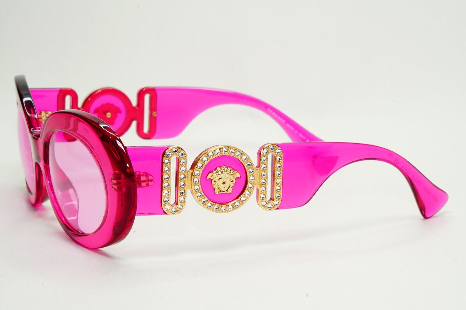 Versace Sunglasses Medusa Fuchsia Transparent Pink Large MOD VE 4426BU 5334/5