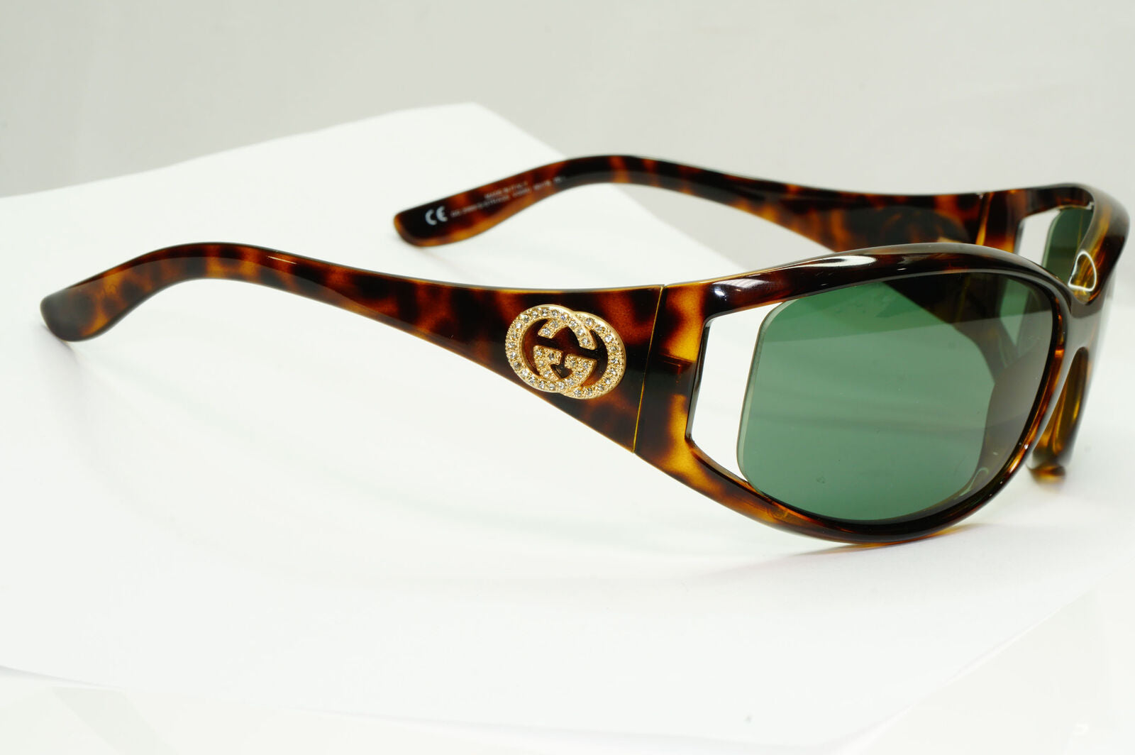 Gucci 2005 Sunglasses Vintage Brown Green Gold GG 2989/S/STRASS V088U 181022