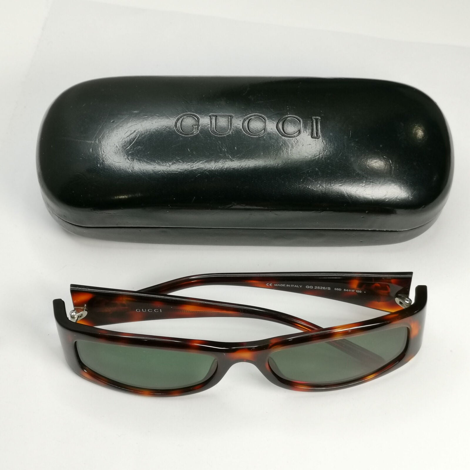 Gucci 1999 Vintage Sunglasses Brown Green Tortoiseshell GG 2526/S 05D 071222