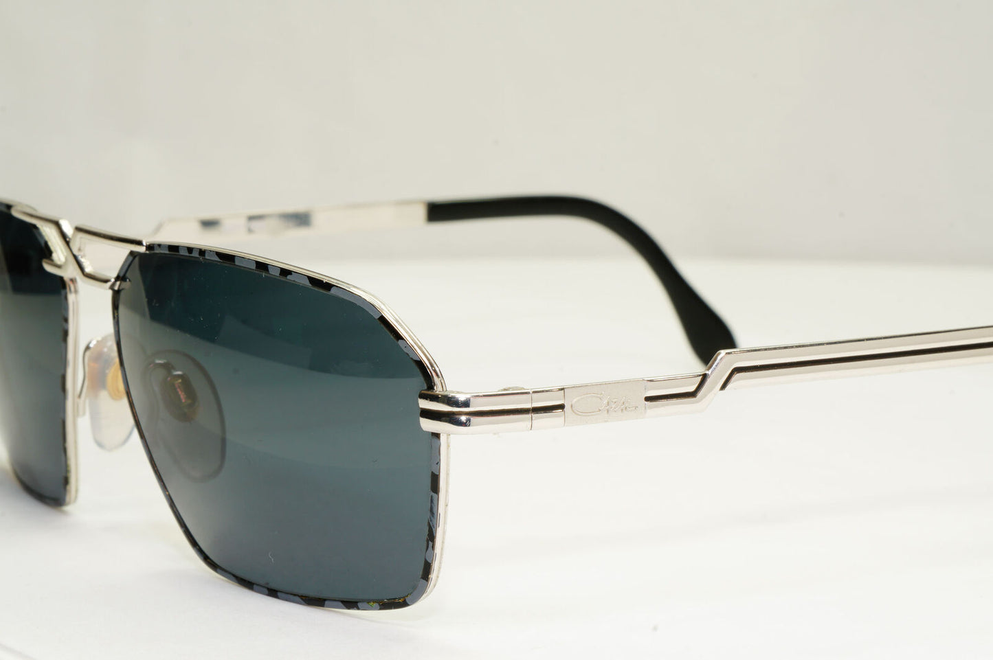 Cazal 1990s Vintage Sunglasses Silver Grey Rectangle Retro MOD 744 251122