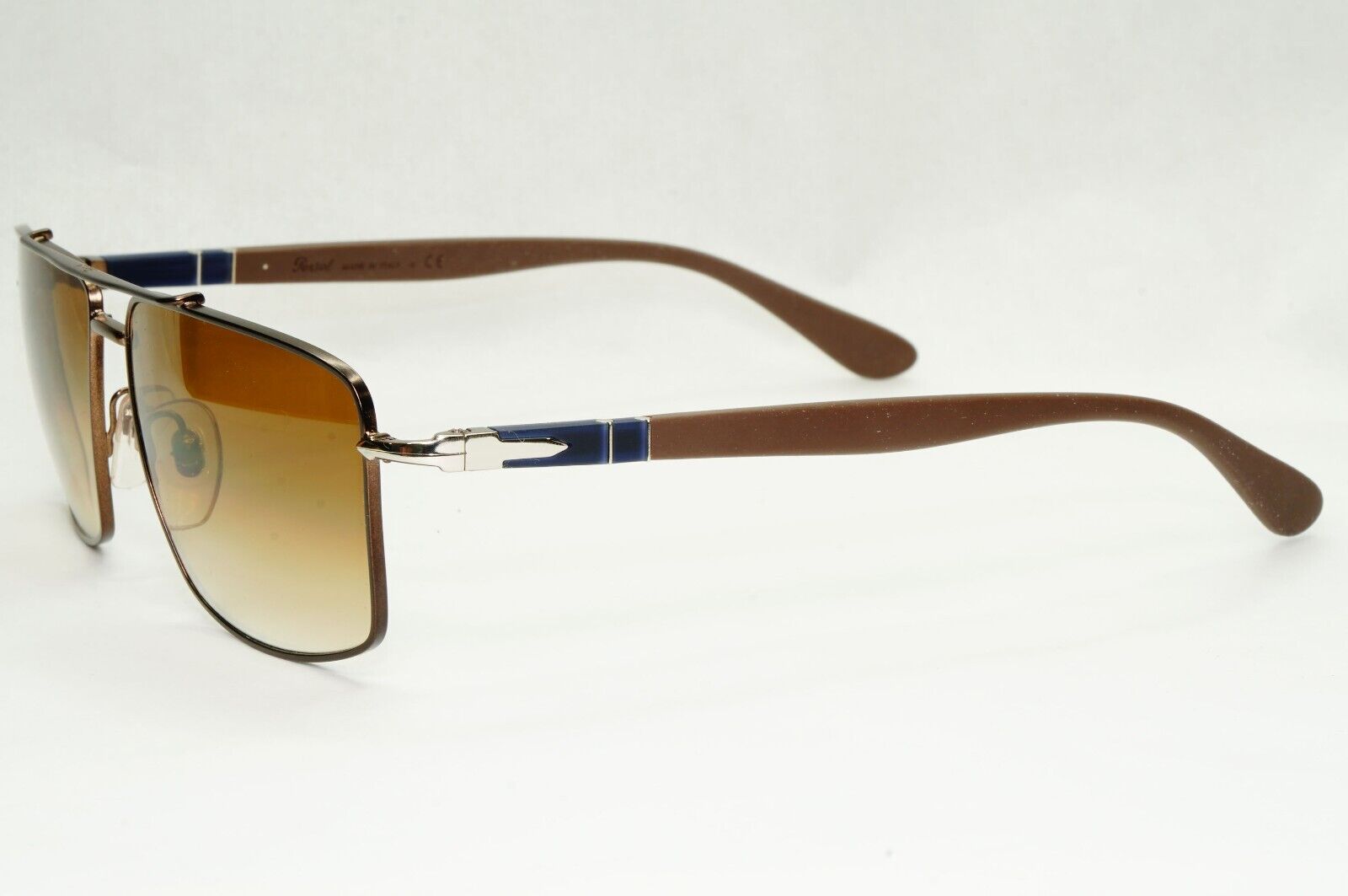 Persol Sunglasses 2013 Navigator Brown Gradient Metal Pilot 2430-S 1020/51 55mm