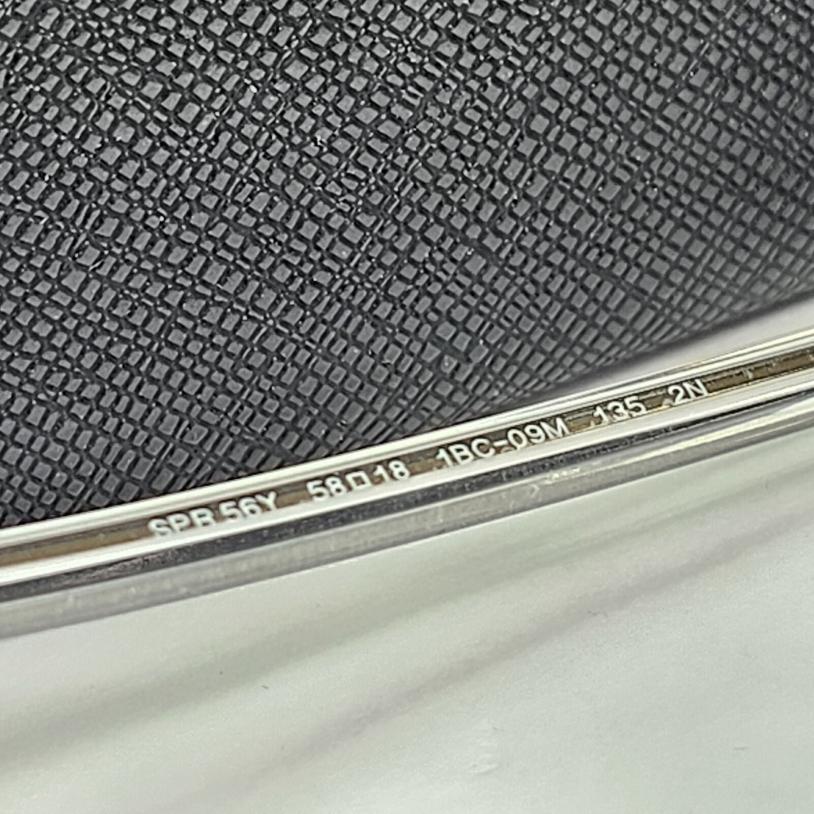 Prada Sunglasses Violet Silver Tranparent Hexagonal PR56YS SPR 56Y 1BC-09M 58mm