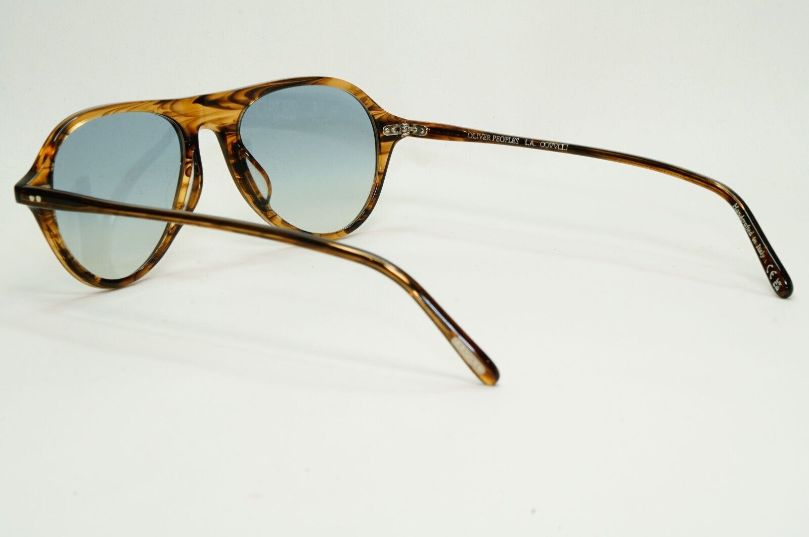 Oliver Peoples Sunglasses Emet Brown Sepia Blue Teal Pilot OV 5406U 1689 53mm