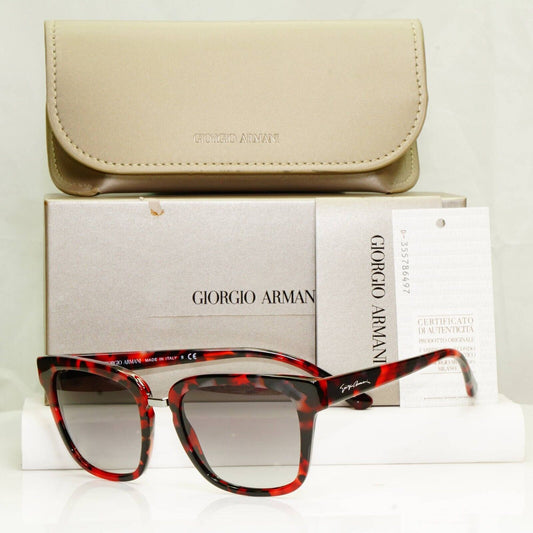 Giorgio Armani Sunglasses Black Red Marble Grey Square AR 8106 5654/11 110823