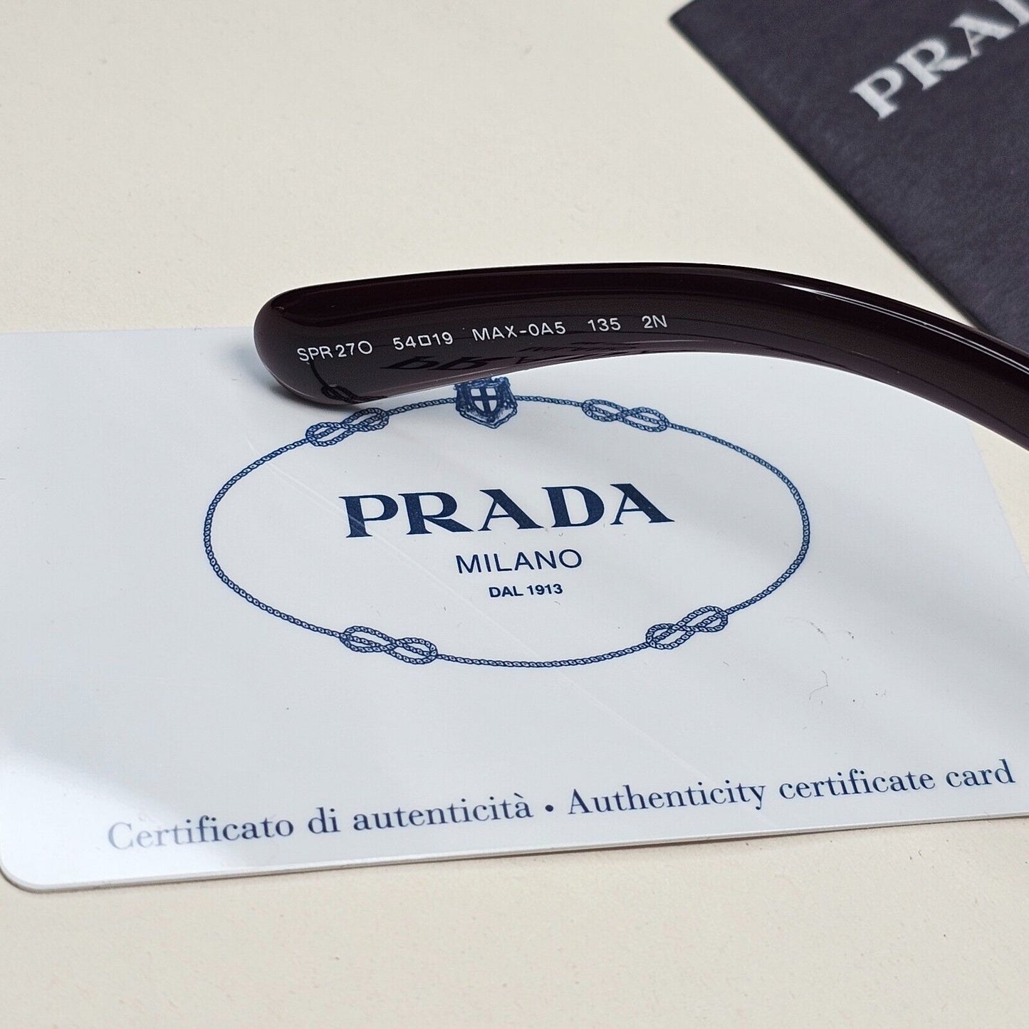 Prada Sunglasses Swirl Baroque Square Dark Red PR27OS SPR 27O MAX-0A5 061024