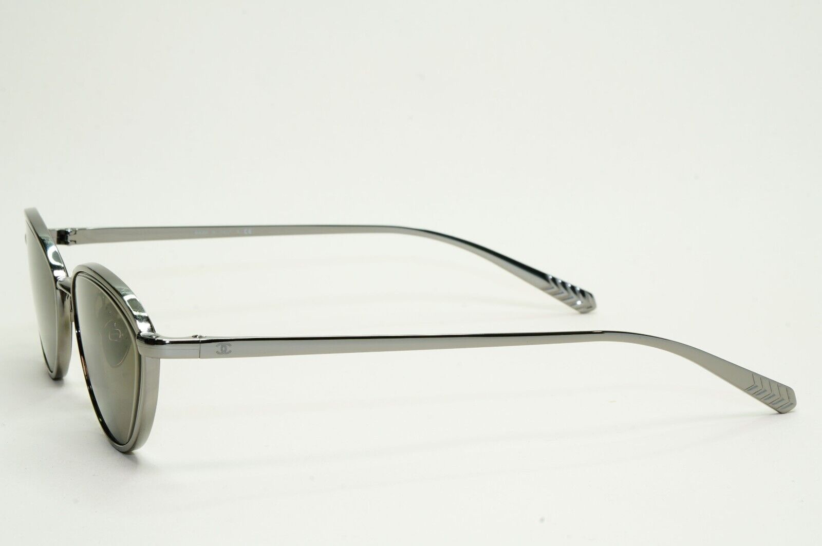 Chanel Sunglasses Gunmetal Brown Cat Eye Metal 4255 c.108/3 55mm