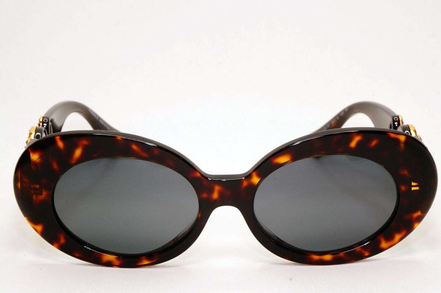 Versace Sunglasses Medusa Diamante Brown Gold Grey Oval MOD VE 4426BU 108/87