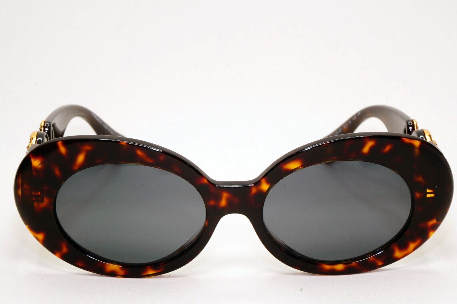 Versace Sunglasses Medusa Diamante Brown Gold Grey Oval MOD VE 4426BU 108/87