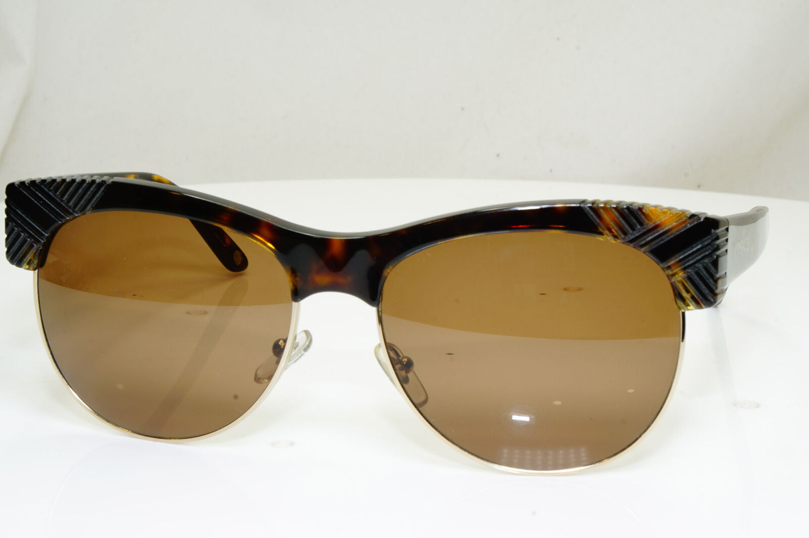 Authentic VERSACE Womens Vintage Sunglasses Brown Square 4222 108/T3 29315