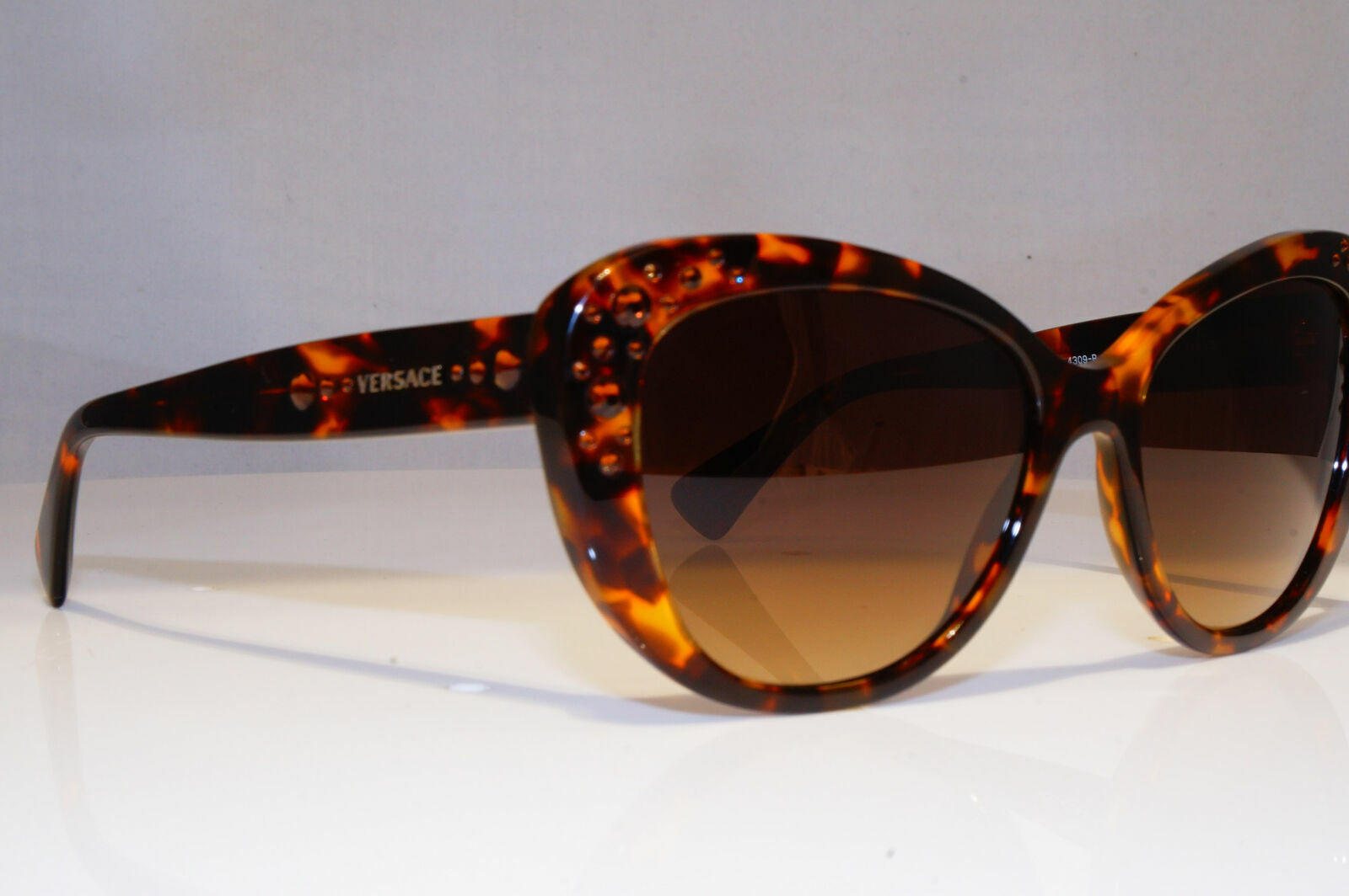 Authentic VERSACE Diamante Boxed Sunglasses Brown Vintage 4309 5148/13 21355