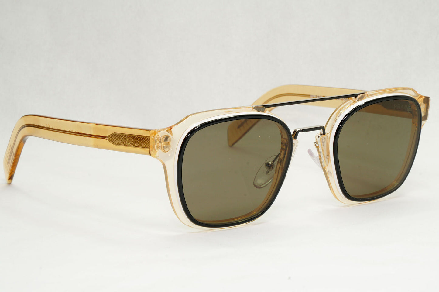 Prada Sunglasses Honey Transparent Caramel Naviator PR07WS SPR 07W 05L-5G1 50mm