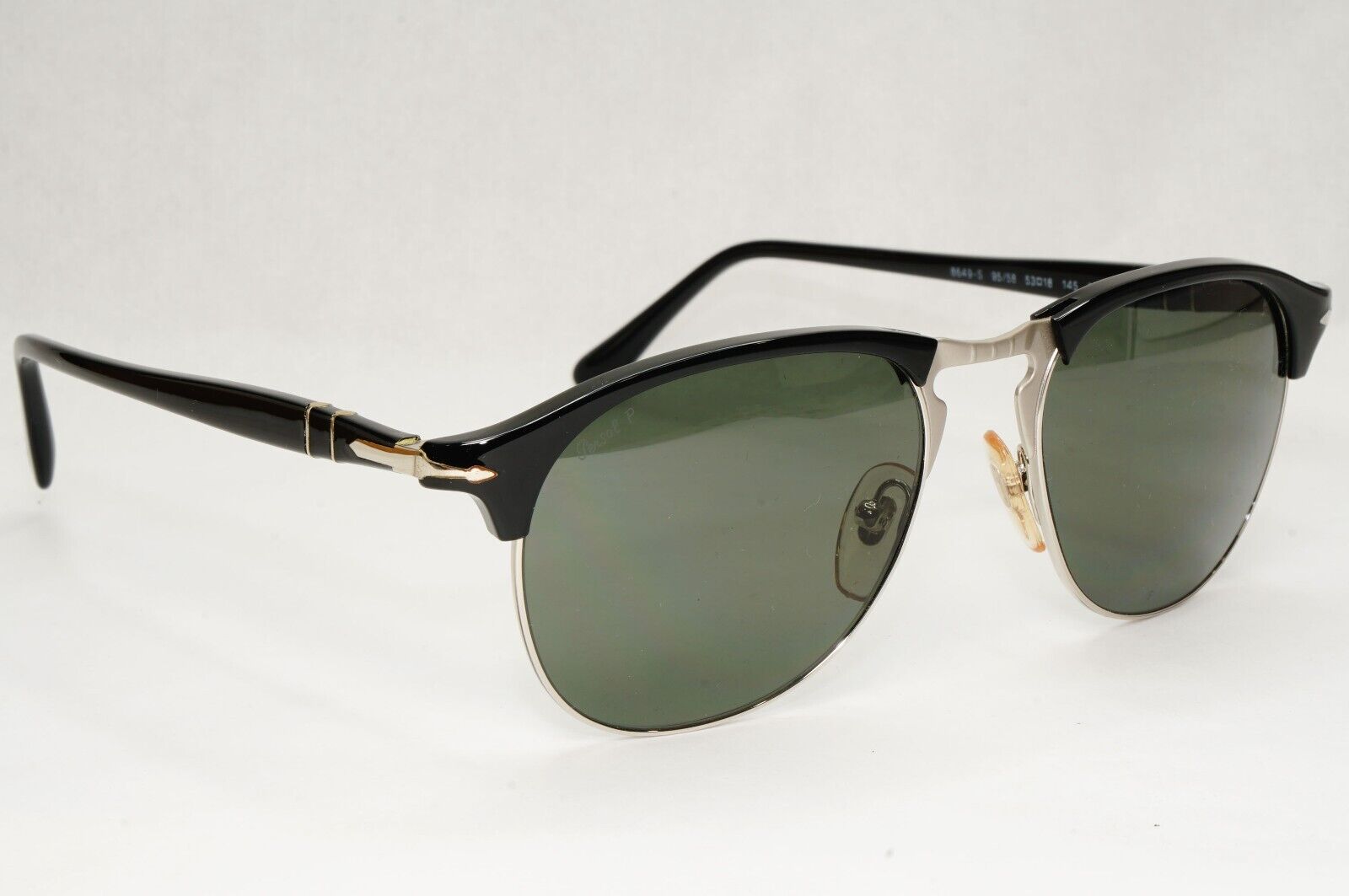 Persol Sunglasses 2015 Polarized Black Green Grey Silver 8649-S 95/58 53mm