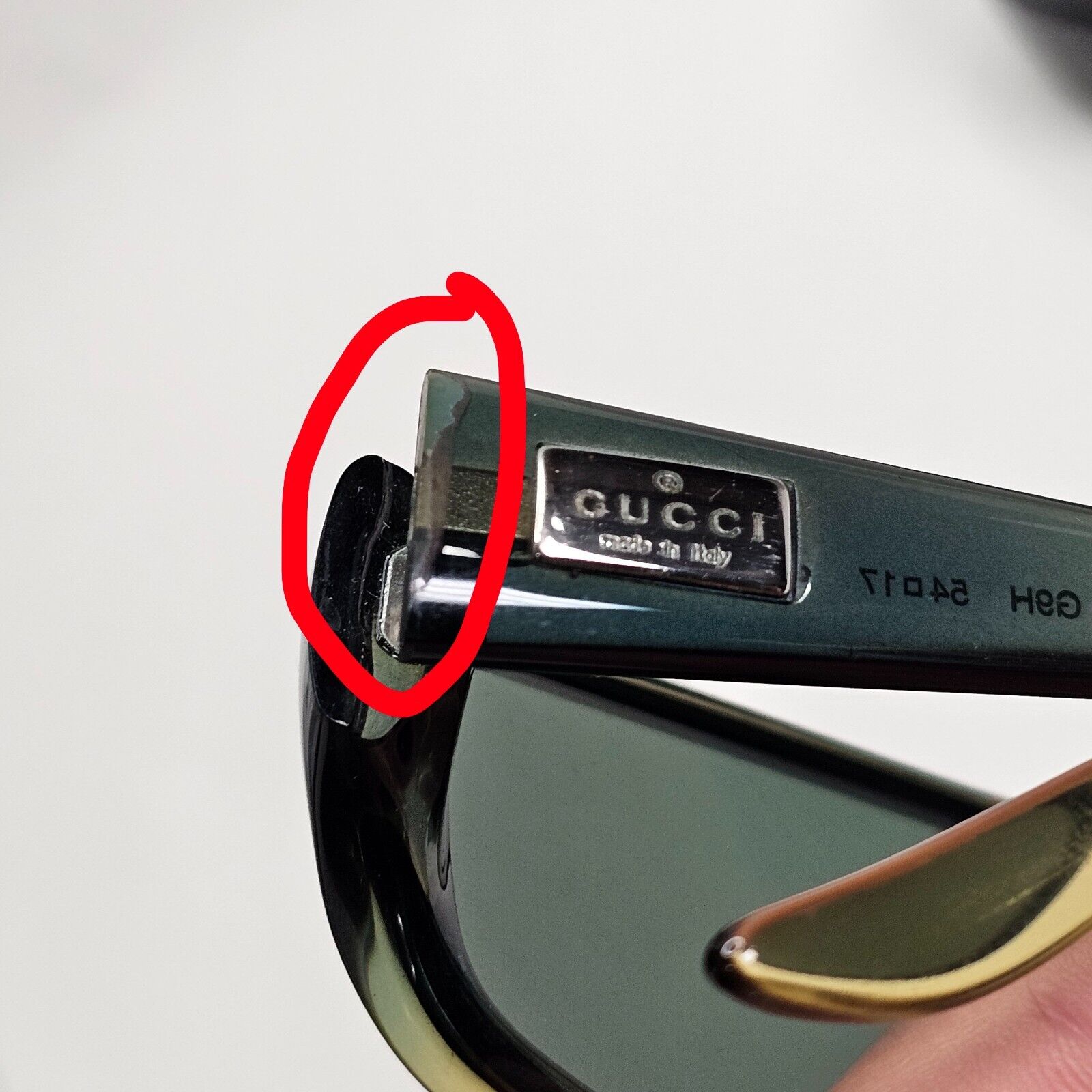 Gucci Sunglasses 1999 Vintage Green Transparent Rectangle GG 2455/S G9H 141024