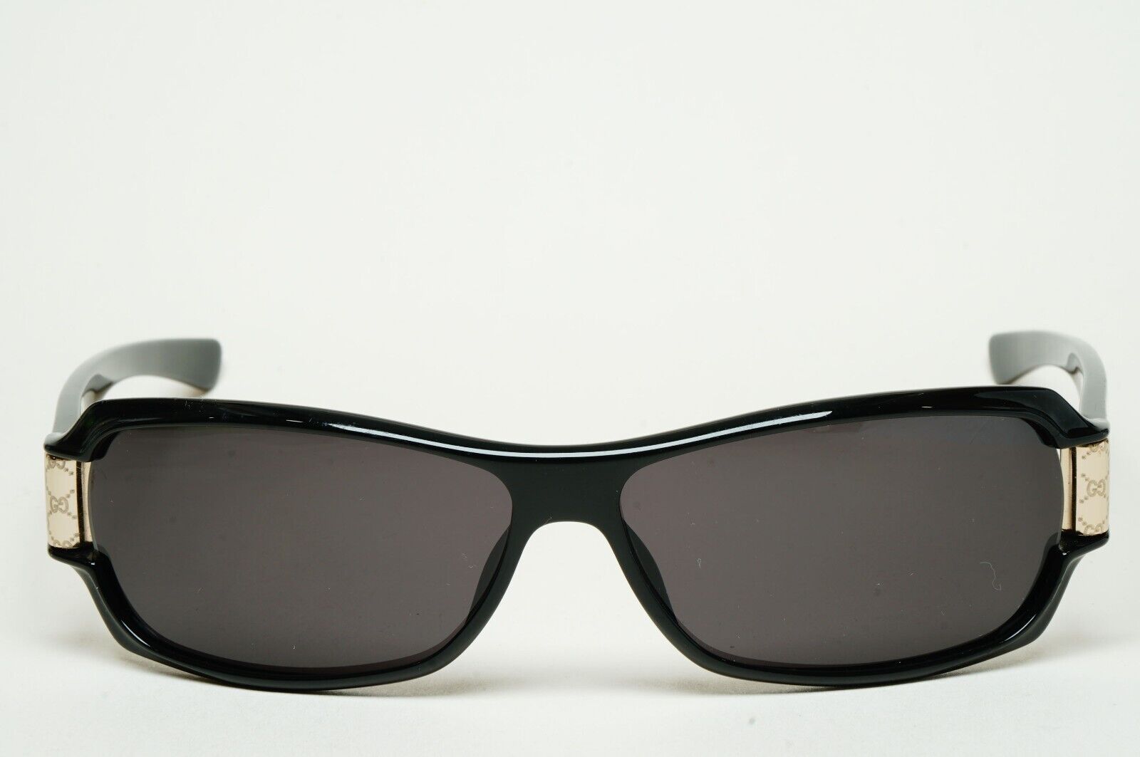 Gucci Sunglasses 1998 Vintage Black Gold Rectangle Unisex GG 2547/S PL4 180125