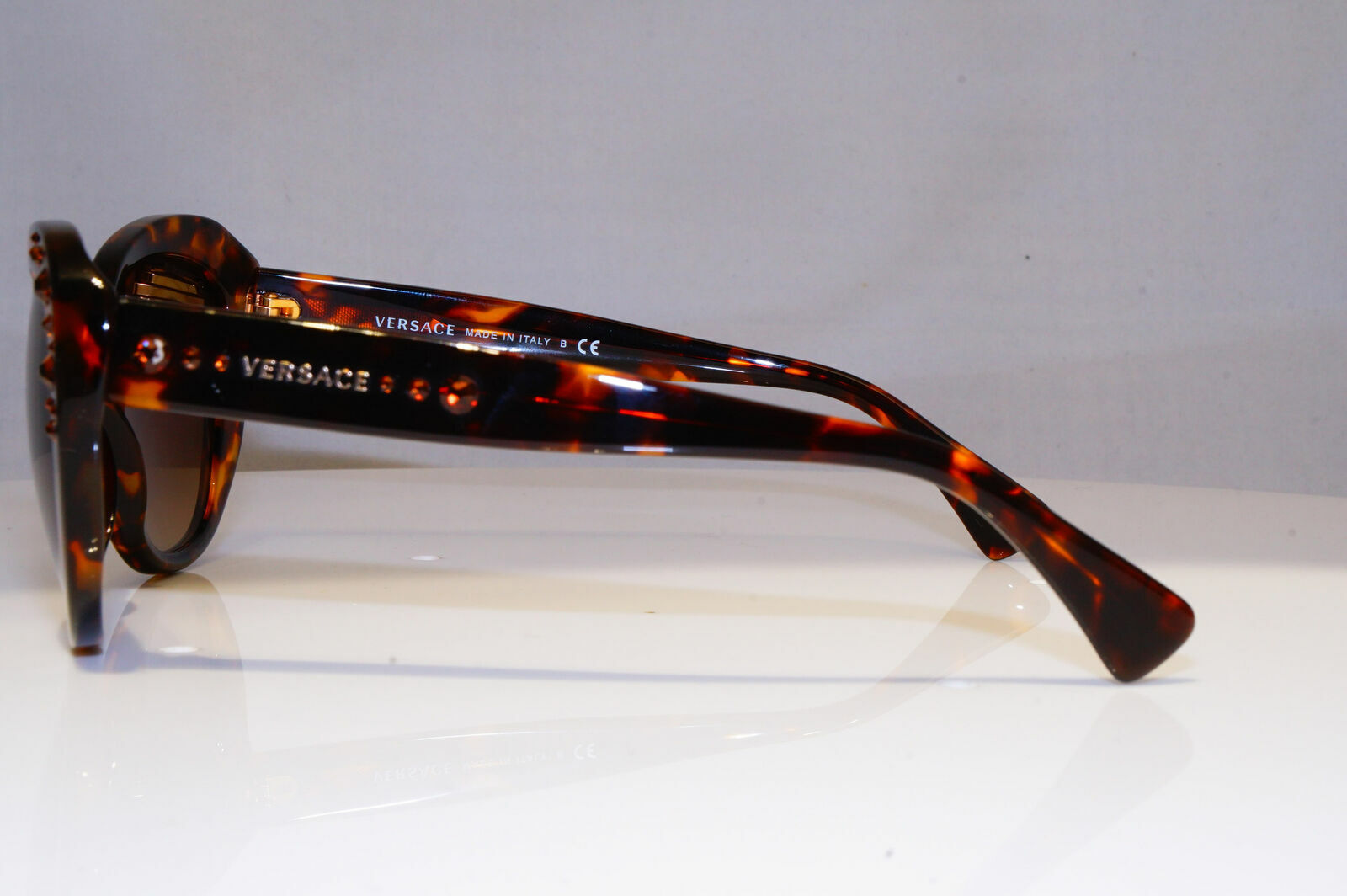 Authentic VERSACE Diamante Boxed Sunglasses Brown Vintage 4309 5148/13 21355