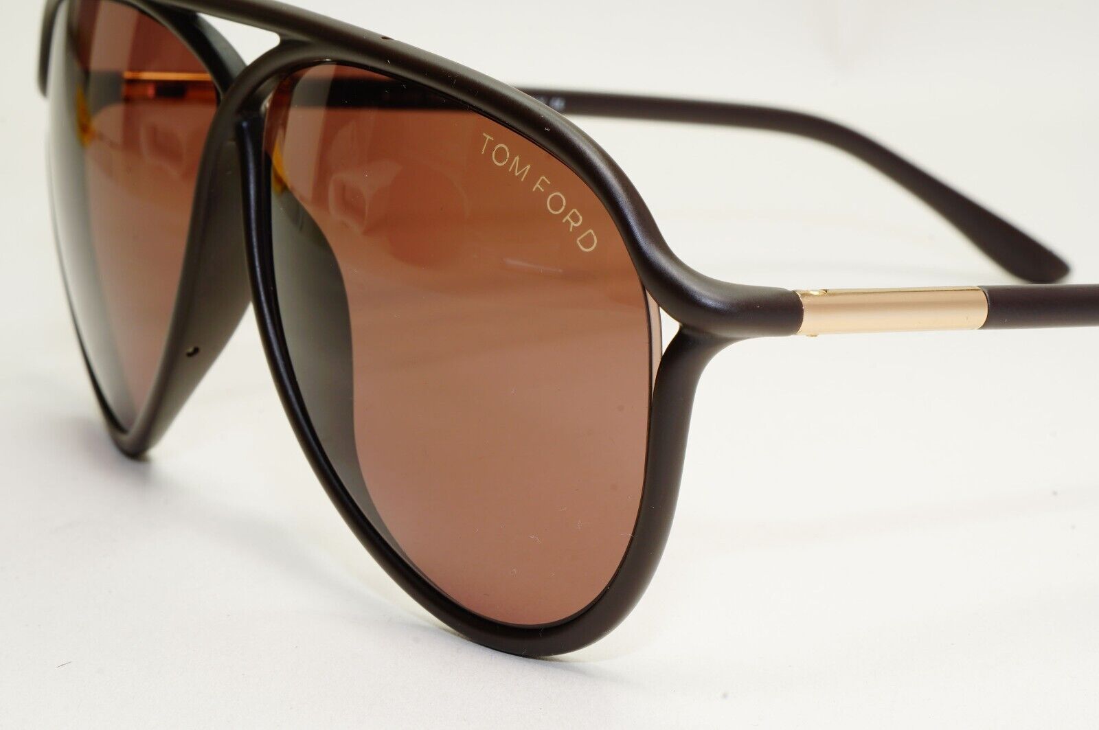 Tom Ford Sunglasses Maximillion Dark Brown Pilot Gold FT0206 TF 206 48J 59mm [a]