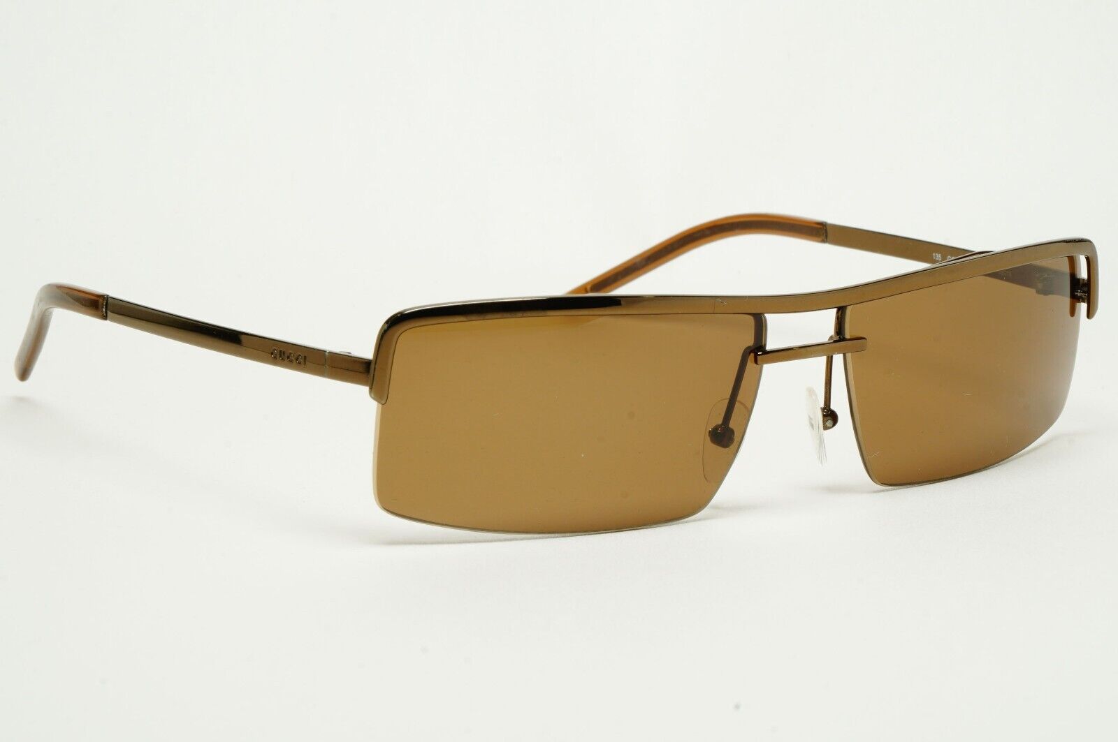 Gucci Sunglasses 1998 Vintage Brown Square Retro GG 1679/S 833A6 58mm 211124