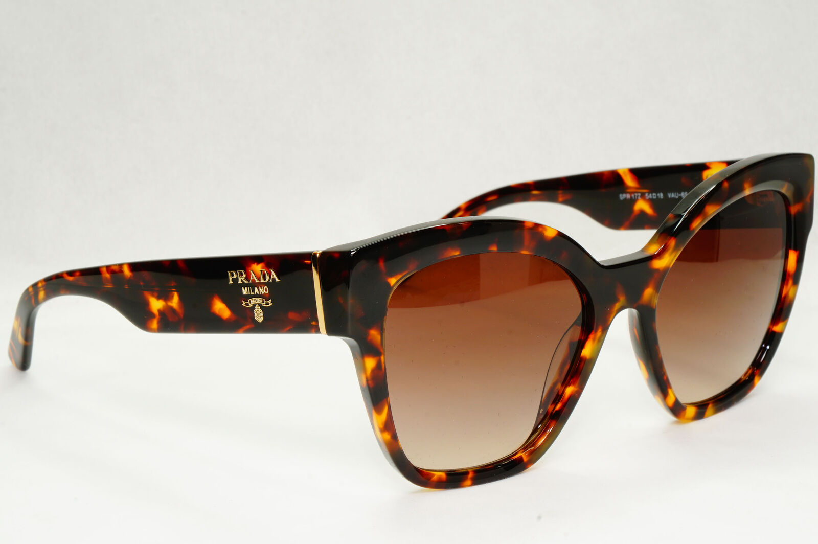 Prada Sunglasses Honey Brown Tortoiseshell Square PR17ZS SPR 17Z VAU-6S1 54mm