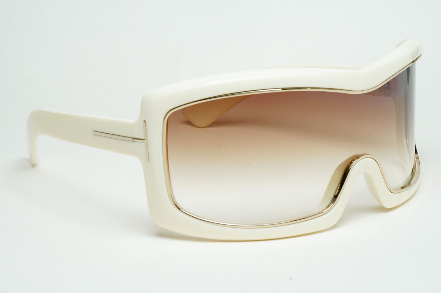 Tom Ford Sunglasses Olga Sunglasses Shield Ski Large Cream White TF 305 25F