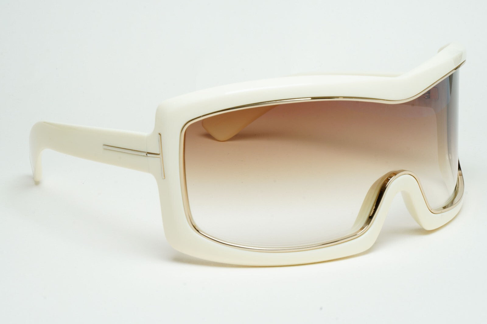 Tom Ford Sunglasses Olga Sunglasses Shield Ski Large Cream White TF 305 25F