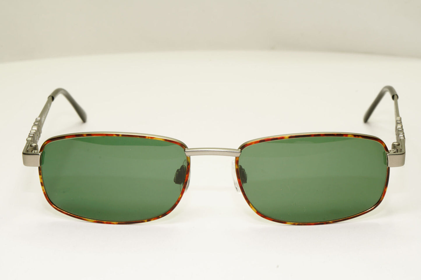 Versus 1995 Vintage Silver Green Metal Sunglasses Gianni Versace MOD R27 COL 27M