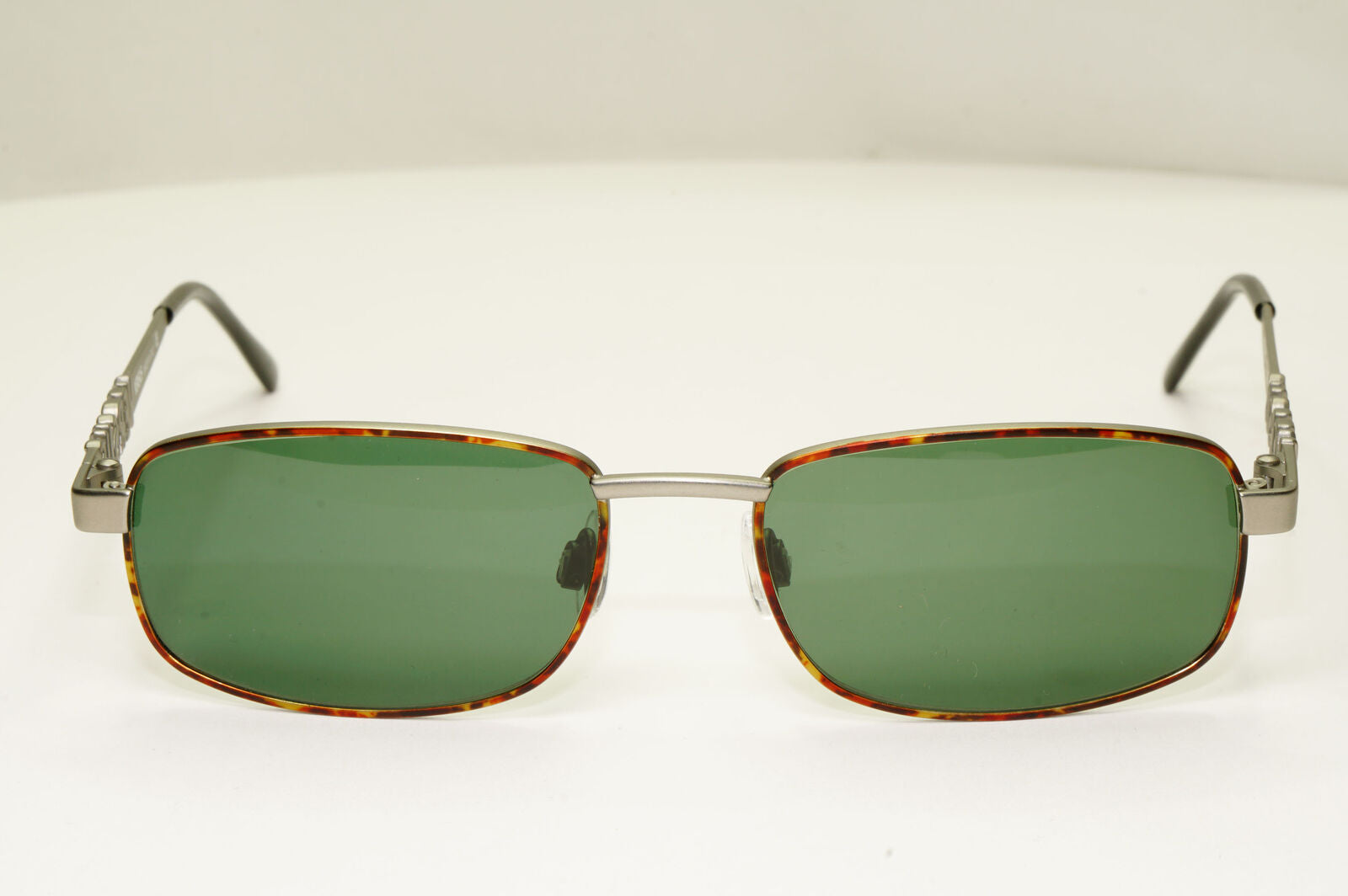 Versus 1995 Vintage Silver Green Metal Sunglasses Gianni Versace MOD R27 COL 27M