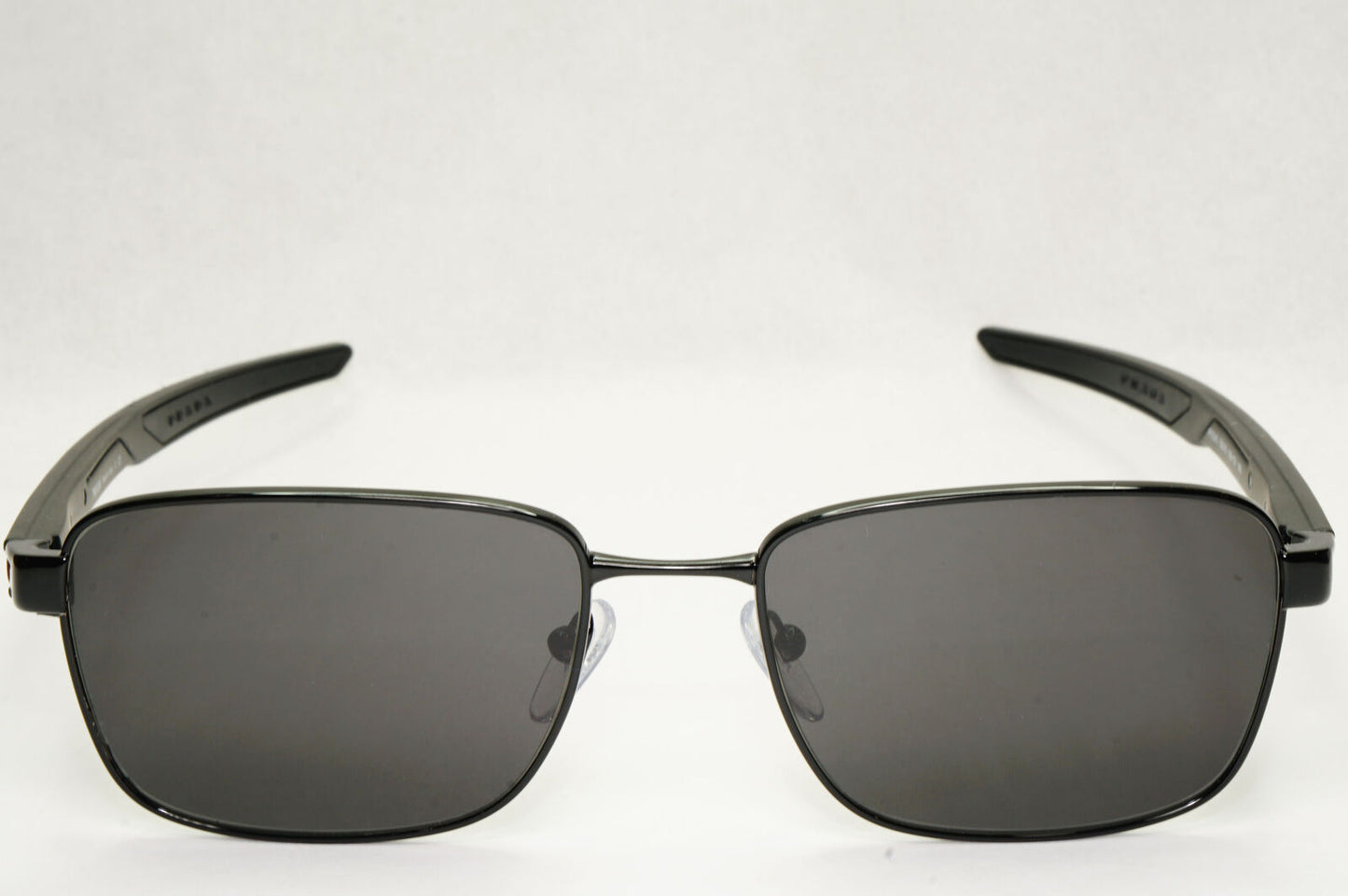 Prada Sunglasses Black Square Metal Red Stripe PS54OV VPS 54O 1AB-1O1 55mm
